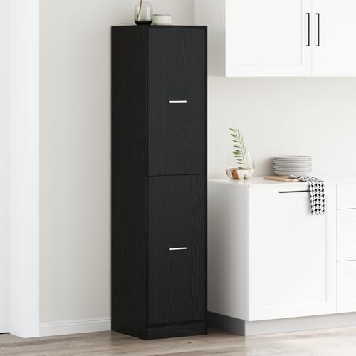 Gecheer Apothekerschrank, Stauraum, 40 x 41 x 174.5 cm, Schwarze Eiche, Modernes Design for Wohnzimmer Gecheer Apothekerschrank, Stauraum, 40 x 41 x 174.5 cm, Schwarze Eiche, Modernes Design for Wohnzimmer von Gecheer