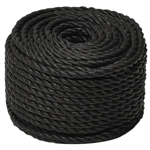 Gecheer Arbeitsseil Bodenarbeitsseil Arbeitsleine Mehrzweckleine Seil Bootsleine Allzweckseil Schnur Tau Leine Gedreht Polypropylenseil Seildurchmesser: 12 mm Länge: 50 m Schwarz Gecheer Arbeitsseil Bodenarbeitsseil Arbeitsleine Mehrzweckleine Seil Bootsleine Allzweckseil Schnur Tau Leine Gedreht Polypropylenseil Seildurchmesser: 12 mm Länge: 50 m Schwarz von Gecheer