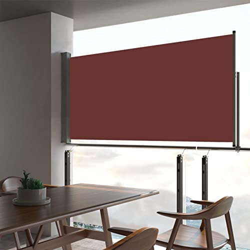 Gecheer Ausziehbare Seitenmarkise 80×300 cm Braun von Gecheer
