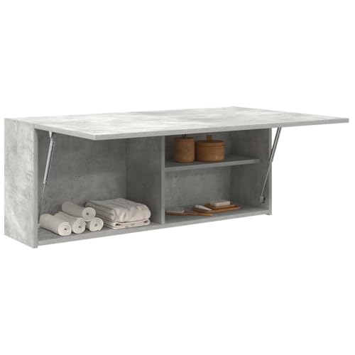Gecheer Bad-Wandschrank Hängeschrank Badschrank Küchenschrank Medizinschrank Badmöbel Betongrau 100x25x40 cm Holzwerkstoff Gecheer Bad-Wandschrank Hängeschrank Badschrank Küchenschrank Medizinschrank Badmöbel Betongrau 100x25x40 cm Holzwerkstoff von Gecheer