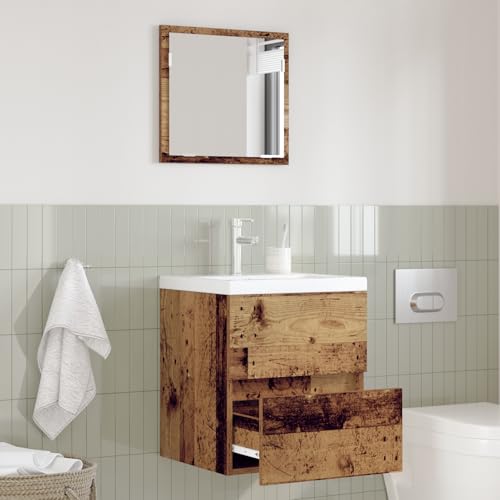 Gecheer Badezimmer Aufbewahrungsschrank Verwittertes Holz MDF mit Holzfurnier Badezimmerschrank Hängender Badschrank Aufbewahrungsschrank fürs Badezimmer Gecheer Badezimmer Aufbewahrungsschrank Verwittertes Holz MDF mit Holzfurnier Badezimmerschrank Hängender Badschrank Aufbewahrungsschrank fürs Badezimmer von Gecheer