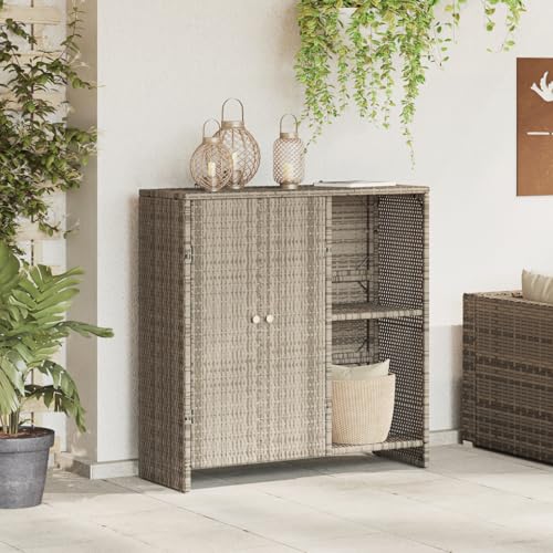 Gecheer Badschrank mit Speicher mit Tür Hellgrau 100 x 36 x 102 cm Rattan Badezimmerschrank Hängender Badschrank Aufbewahrungsschrank fürs Badezimmer Gecheer Badschrank mit Speicher mit Tür Hellgrau 100 x 36 x 102 cm Rattan Badezimmerschrank Hängender Badschrank Aufbewahrungsschrank fürs Badezimmer von Gecheer