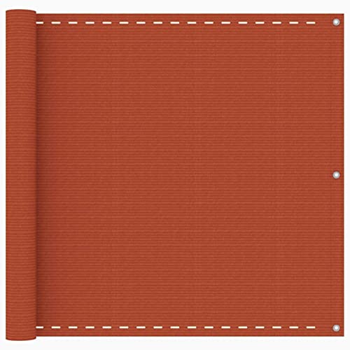 Gecheer Balkon Sichtschutz Bespannung Terrasse Windschutz Sonnenschutz Balkonbespannung Balkonverkleidung Balkonsichtschutz Orange 90x500 cm HDPE von Gecheer