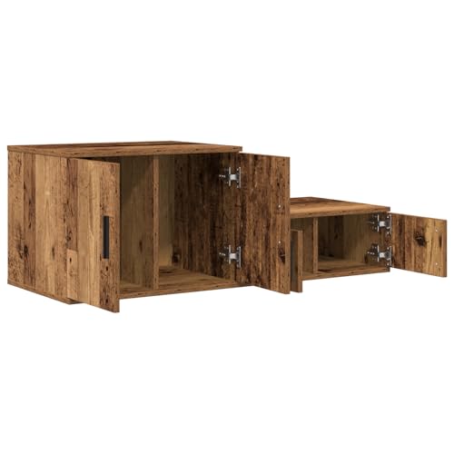 Gecheer Beistellschrank Altholz 108x41x40 cm Holzwerkstoff von Gecheer