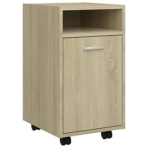 Gecheer Beistellschrank mit Rollen, Rollcontainer Bürocontainer Schreibtischcontainer Büroschrank Spanplatte Sonoma-Eiche 33x38x60cm Gecheer Beistellschrank mit Rollen, Rollcontainer Bürocontainer Schreibtischcontainer Büroschrank Spanplatte Sonoma-Eiche 33x38x60cm von Gecheer