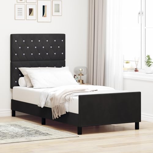 Gecheer Bettgestell Schwarz 90x190 cm Samt Gecheer Bettgestell Schwarz 90x190 cm Samt von Gecheer