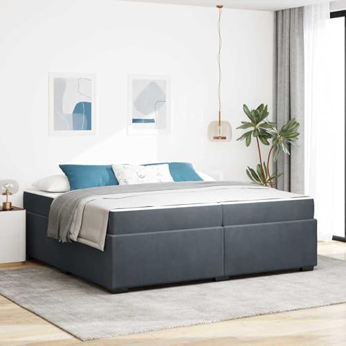 Gecheer Bettgestell mit Matratze Dunkelgrau 200 x 200 cm Samt, Bettgestelle Bett Doppelbett/Einzelbett für Schlafzimmer Gästezimmer Wohnheim Hotel3399309 Gecheer Bettgestell mit Matratze Dunkelgrau 200 x 200 cm Samt, Bettgestelle Bett Doppelbett/Einzelbett für Schlafzimmer Gästezimmer Wohnheim Hotel3399309 von Gecheer