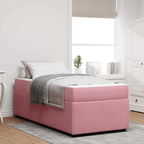 Gecheer Bettgestell mit Matratze mit Matratze Rosa 80 x 200 cm Samt, Bettgestelle Bett Doppelbett/Einzelbett für Schlafzimmer Gästezimmer Wohnheim Hotel3398326 Gecheer Bettgestell mit Matratze mit Matratze Rosa 80 x 200 cm Samt, Bettgestelle Bett Doppelbett/Einzelbett für Schlafzimmer Gästezimmer Wohnheim Hotel3398326 von Gecheer