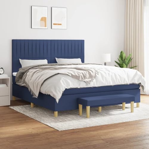 Gecheer Boxspringbett mit Matratze Blau 160x200 cm Stoff for Home Gecheer Boxspringbett mit Matratze Blau 160x200 cm Stoff for Home von Gecheer
