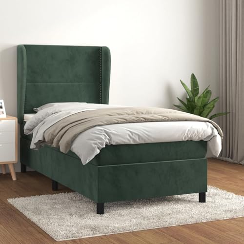 Gecheer Boxspringbett mit Matratze Dunkelgrün 100x200 cm Samt Gecheer Boxspringbett mit Matratze Dunkelgrün 100x200 cm Samt von Gecheer
