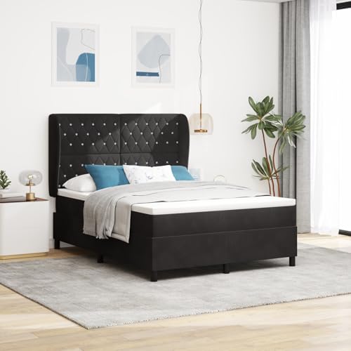Gecheer Boxspringbett mit Matratze Schwarz 140x200 cm Samt Gecheer Boxspringbett mit Matratze Schwarz 140x200 cm Samt von Gecheer