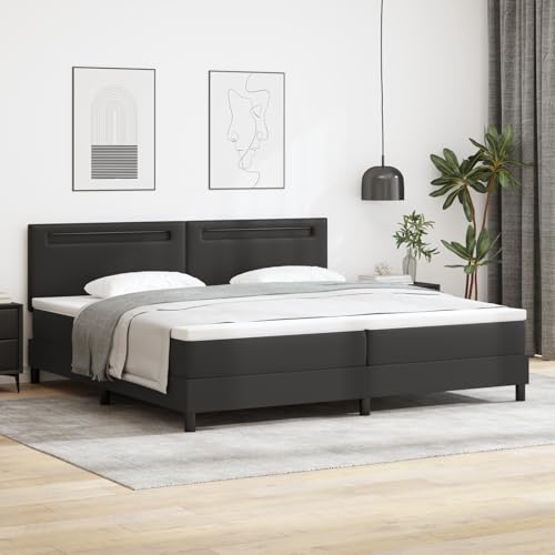 Gecheer Boxspringbett mit Matratze Schwarz 200x200 cm Kunstleder Gecheer Boxspringbett mit Matratze Schwarz 200x200 cm Kunstleder von Gecheer