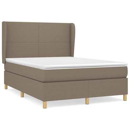 Gecheer Boxspringbett mit Matratze Taupe 140x200 cm Stoff Home Gecheer Boxspringbett mit Matratze Taupe 140x200 cm Stoff Home von Gecheer