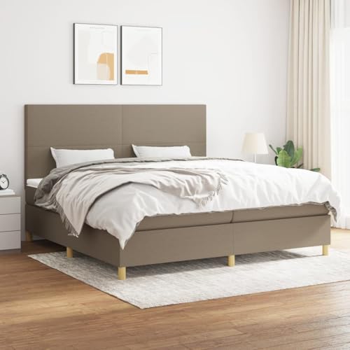 Gecheer Boxspringbett mit Matratze Taupe 200x200 cm Stoff Gecheer Boxspringbett mit Matratze Taupe 200x200 cm Stoff von Gecheer