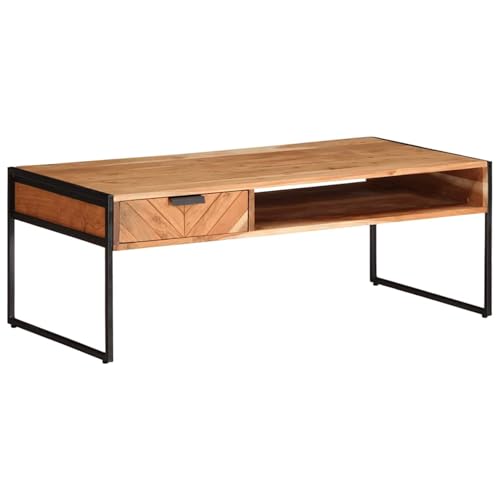 Gecheer Couchtisch 110x55x40 cm Massivholz Akazie von Gecheer