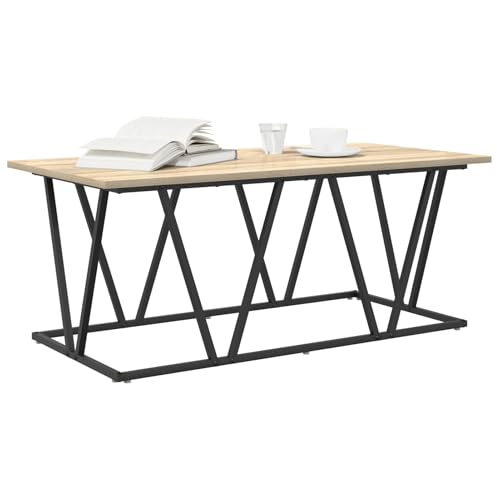 Gecheer Couchtisch Sonoma Eiche 100x50x40 cm aus Holzwerkstoff und Metall Gecheer Couchtisch Sonoma Eiche 100x50x40 cm aus Holzwerkstoff und Metall von Gecheer