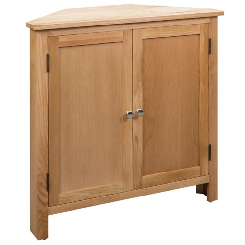 Gecheer Eckschrank 80x33 5x78 cm Massivholz Eiche robuster Stauraum für Ecke dekorative Ergänzung Wohnzimmer Küche Gecheer Eckschrank 80x33 5x78 cm Massivholz Eiche robuster Stauraum für Ecke dekorative Ergänzung Wohnzimmer Küche von Gecheer