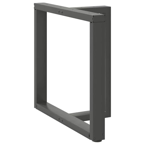 Gecheer Esstischbeine T-Form 2 STK. Anthrazit 80x35x(72-73) cm Stahl von Gecheer