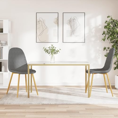 Gecheer Esszimmerstühle 2 STK. Hellgrau Samt Gecheer Esszimmerstühle 2 STK. Hellgrau Samt von Gecheer