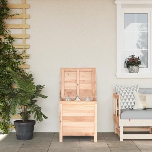 Gecheer Garten Aufbewahrungsbox Auflagenbox Gartentruhe Kissenbox Gartenbox Kissentruhe Gartentruhe Truhe 50x49x56,5 cm Massivholz Tanne von Gecheer