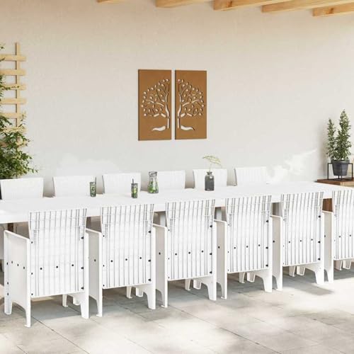 Gecheer Garten Essgruppe 15 pcs Weiß Polt Rattan, Essgruppe Sitzgruppe Outdoor Gartenmöbel Set für Terrasse Balkon Restaurant3378803 Gecheer Garten Essgruppe 15 pcs Weiß Polt Rattan, Essgruppe Sitzgruppe Outdoor Gartenmöbel Set für Terrasse Balkon Restaurant3378803 von Gecheer