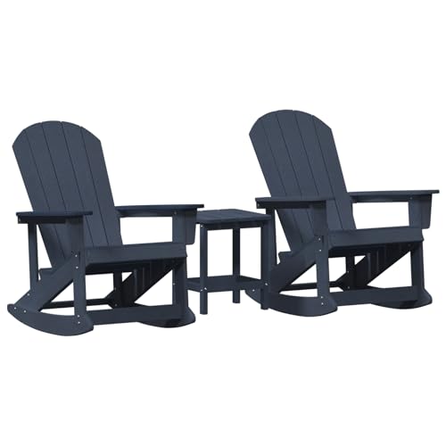 Gecheer Garten Lounge Set 3 pcs Marineblau Standard 38 x 38 x 46 cm Gartenstühle Gartenmöbel Set Gartensessel für Gärten Innenhöfe Balkone Restaurants von Gecheer