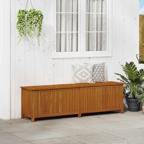 Gecheer Gartenbox 200 x 50 x 58 cm aus massivem Akazienholz Set Entspannung für die Terrasse von Gecheer