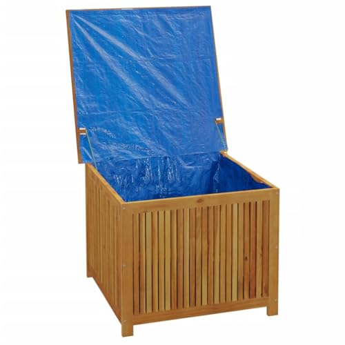 Gecheer Gartenbox Aufbewahrungsbox Auflagenbox Kissenbox Gartentruhe Auflagentruhe Truhe Holztruhe 75x75x58 cm Massivholz Akazie von Gecheer