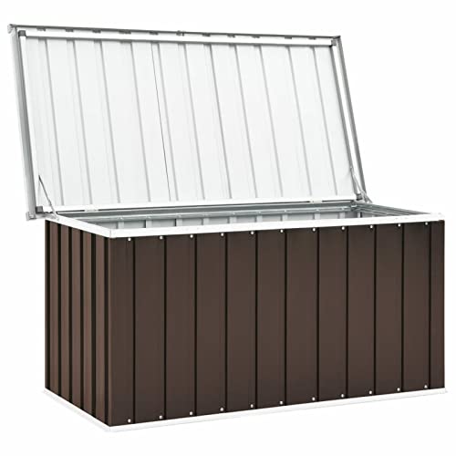Gecheer Gartenbox Auflagenbox Kissenbox Aufbewahrungsbox Truhe Box Metallgerätehaus Metall-Gerätebox Gartenmöbel Gartenkasten Gartentruhe Werkzeugkasten Outdoor Schrank Braun 129 x 67 x 65 cm Gecheer Gartenbox Auflagenbox Kissenbox Aufbewahrungsbox Truhe Box Metallgerätehaus Metall-Gerätebox Gartenmöbel Gartenkasten Gartentruhe Werkzeugkasten Outdoor Schrank Braun 129 x 67 x 65 cm von Gecheer