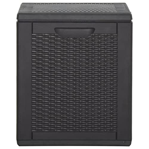 Gecheer Gartenbox Auflagenbox Kissenbox Gartentruhe Truhe Aufbewahrungsbox Garten Kissentruhe Mehrzwecktruhe 90 L Schwarz von Gecheer