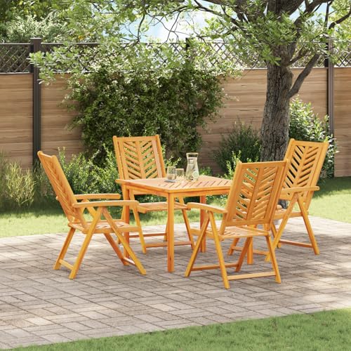 Gecheer Gartenstühle 4 STK. Verstellbar Massivholz Akazie Comfort Gartensessel Terrassenstuhl Gartenstuhl Gecheer Gartenstühle 4 STK. Verstellbar Massivholz Akazie Comfort Gartensessel Terrassenstuhl Gartenstuhl von Gecheer