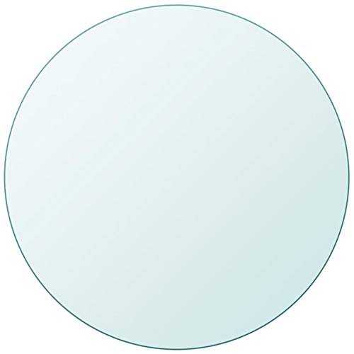 Gecheer Glas Tischplatte Rund 40cm Glasplatte Glastisch Ersatzteil Tischplatte aus Glas Transparent von Gecheer