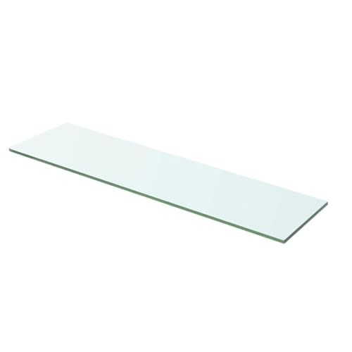 Gecheer Glasboden Regalboden Glas Glasscheibe Glasplatte für Glasregal Regalbrett Ersatz Platte Glasscheibe für Glasregal Transparent 60x12 cm von Gecheer