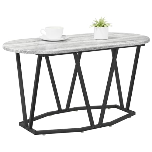Gecheer Grauer Sonoma Couchtisch - 80x40x40.5 cm, Aus Holzwerkstoff und Metall Gecheer Grauer Sonoma Couchtisch - 80x40x40.5 cm, Aus Holzwerkstoff und Metall von Gecheer