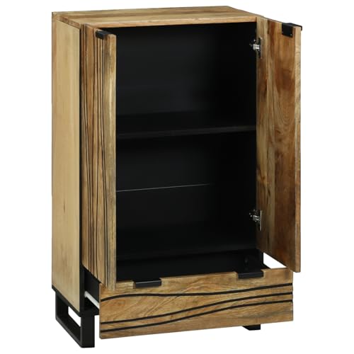 Gecheer Highboard 60x33.5x100 cm Massivholz Mango Bettkopfteil für Schlafzimmer Hotel Erwachsene Kinder Jugendliche Doppelbett von Gecheer