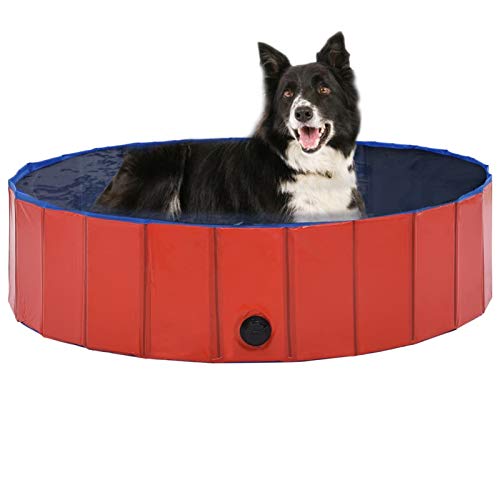Gecheer Hundepool Faltbar Swimmingpool Planschbecken Rot 120 x 30 cm PVC Gecheer Hundepool Faltbar Swimmingpool Planschbecken Rot 120 x 30 cm PVC von Gecheer