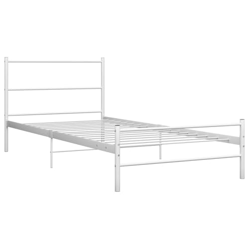 Gecheer Klappbett, 2 Personen, Sofa, Bettrahmen ohne Matratze, weiß, Metall, 90 x 200 cm von Gecheer