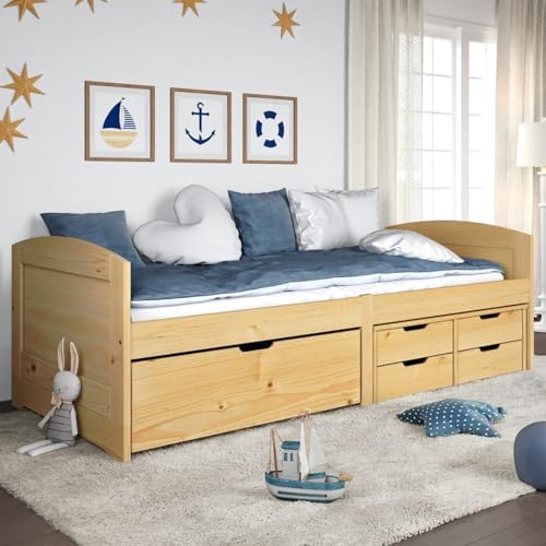 Gecheer Klappbett für 2 Personen, Schlafsofa mit 5 Schubladen ohne Matratze IRun 90 x 200 cm Gecheer Klappbett für 2 Personen, Schlafsofa mit 5 Schubladen ohne Matratze IRun 90 x 200 cm von Gecheer