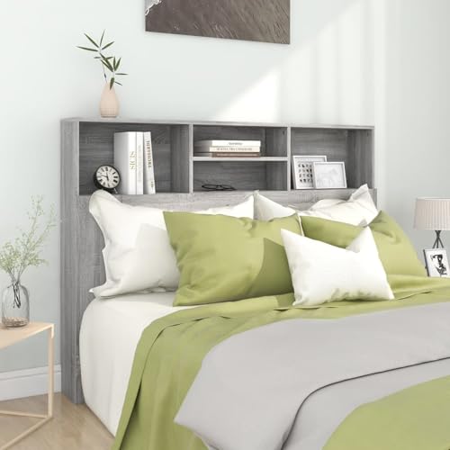 Gecheer Klappbett für 2 Personen, Sofa, Bett, Kopfteilschrank, Sonoma, grau, 140 x 19 x 103,5 cm von Gecheer