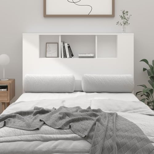 Gecheer Klappbett für 2 Personen, Sofa, Bett, Kopfteilschrank, Weiß, 120 x 18,5 x 102,5 cm von Gecheer