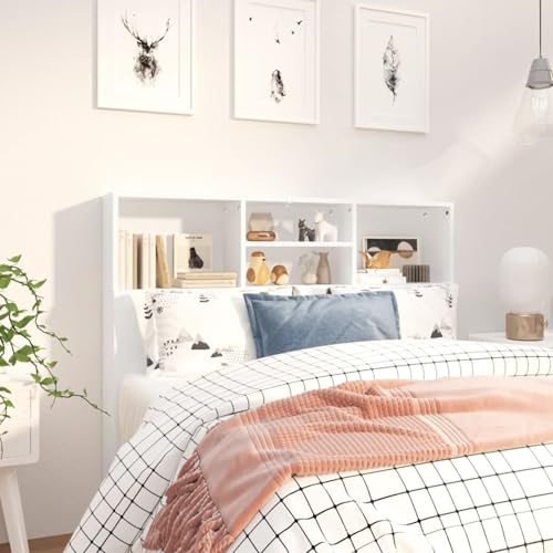 Gecheer Klappbett für 2 Personen, Sofa, Bett, Kopfteilschrank, Weiß, 120 x 19 x 103,5 cm von Gecheer