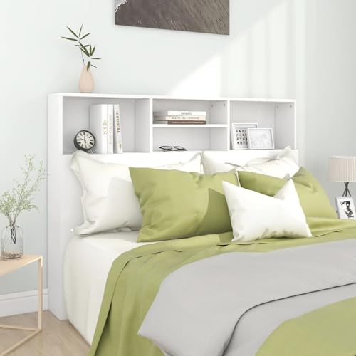 Gecheer Klappbett für 2 Personen, Sofa, Bett, Kopfteilschrank, Weiß, 140 x 19 x 103,5 cm von Gecheer