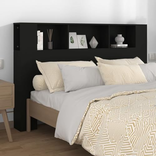 Gecheer Klappbett für 2 Personen, Sofa, Bett, Kopfteilschrank, schwarz, 160 x 18,5 x 104,5 cm von Gecheer