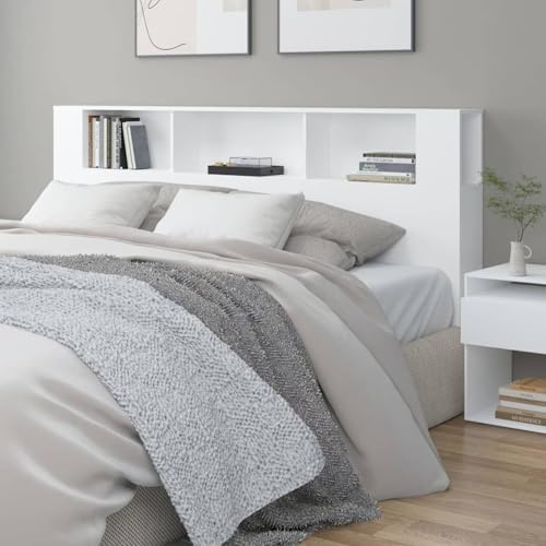 Gecheer Klappbett für 2 Personen, Sofa, Bett, Kopfteilschrank, weiß, 200 x 18,5 x 104,5 cm von Gecheer
