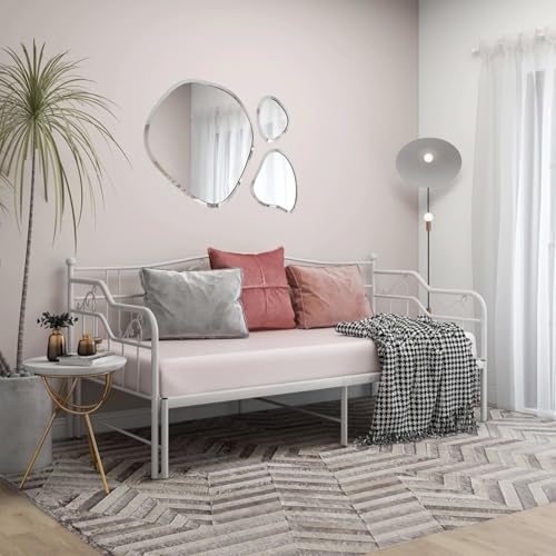Gecheer Klappbett für 2 Personen, Sofa-Bettrahmen, ausziehbar, ohne Matratze, weiß, 90 x 200 cm von Gecheer