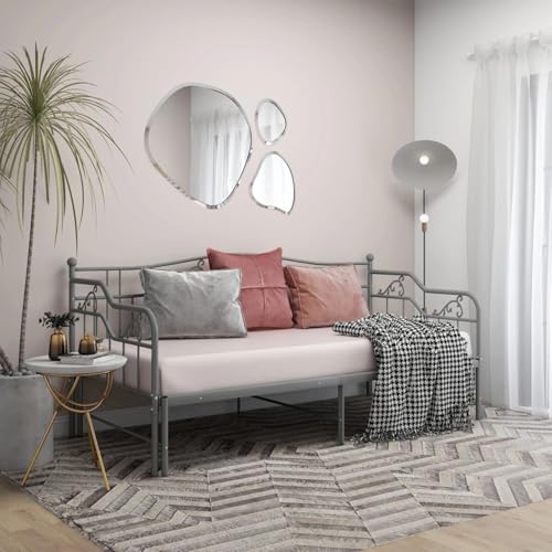 Gecheer Klappbett für 2 Personen, Sofabettrahmen, ausziehbar, ohne Matratze, Metallgrau, 90 x 200 cm Gecheer Klappbett für 2 Personen, Sofabettrahmen, ausziehbar, ohne Matratze, Metallgrau, 90 x 200 cm von Gecheer