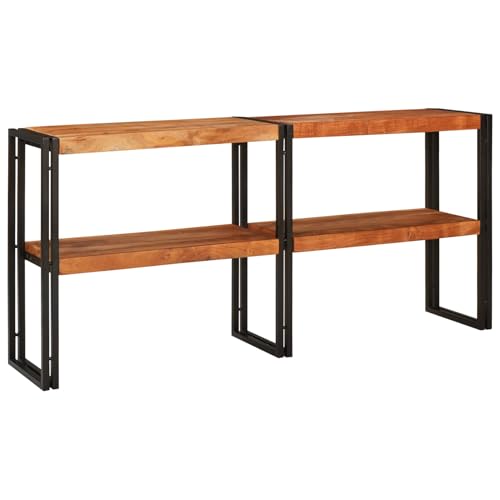 Gecheer Konsolentisch 160x33x75 cm Massiv Akazie Moderne Eingangstisch Beistelltisch für Flur Schlafzimmer oder als Ankleidekommode von Gecheer