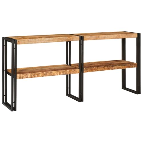 Gecheer Konsolentisch 160x33x75 cm Massivholz Raues Mangoholz Moderne Eingangstisch Beistelltisch für Flur Schlafzimmer oder als Ankleidekommode Gecheer Konsolentisch 160x33x75 cm Massivholz Raues Mangoholz Moderne Eingangstisch Beistelltisch für Flur Schlafzimmer oder als Ankleidekommode von Gecheer