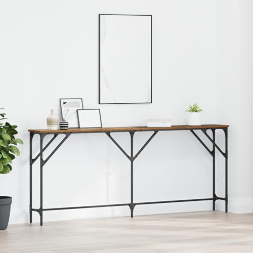 Gecheer Konsolentisch Altholz 180x23x75 cm Kunstholz Moderne Eingangstisch Beistelltisch für Flur Schlafzimmer oder als Ankleidekommode Gecheer Konsolentisch Altholz 180x23x75 cm Kunstholz Moderne Eingangstisch Beistelltisch für Flur Schlafzimmer oder als Ankleidekommode von Gecheer