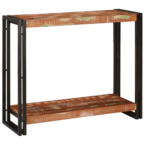 Gecheer Konsolentisch Mehrfarbig 90 x 33 x 75 cm recyceltes Massivholz Moderne Eingangstisch Beistelltisch für Flur Schlafzimmer oder als Ankleidekommode von Gecheer